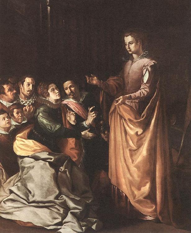 HERRERA, Francisco de, the Elder St Catherine Appearing to the Prisoners sf oil painting image